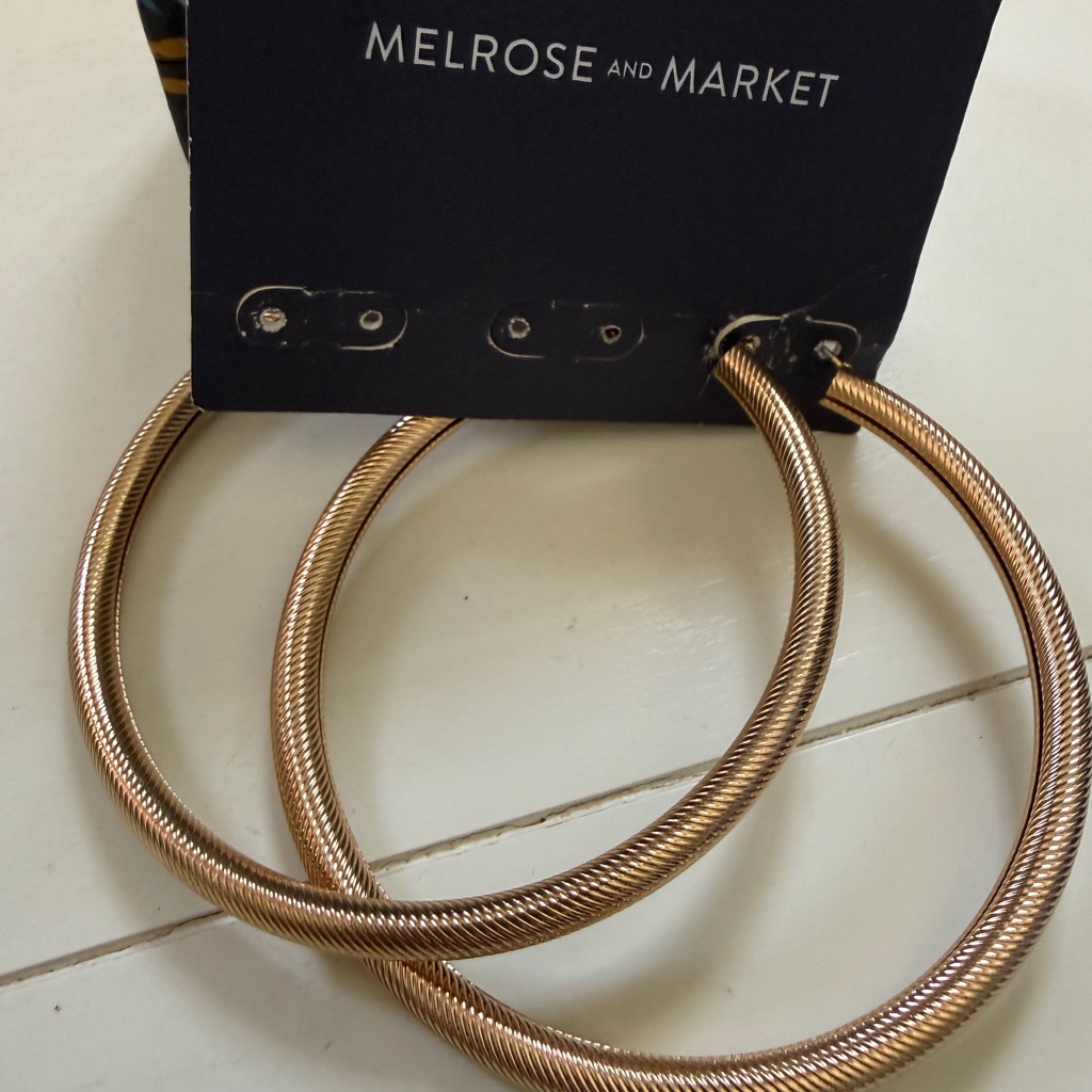 Melrose And Market Twisted Gold Hoop Earrings